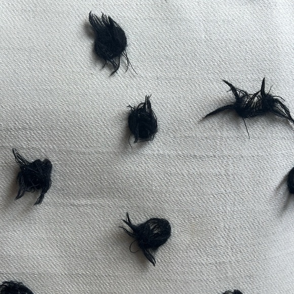 Celine leather and fabric cabas tote with fuzzy tufts - Picture 6 of 11